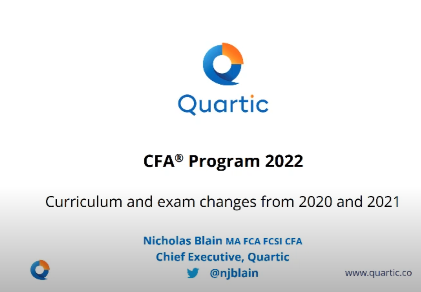 Curriculum changes to the CFA Program from 2020/21 to 2022 - Quartic ...